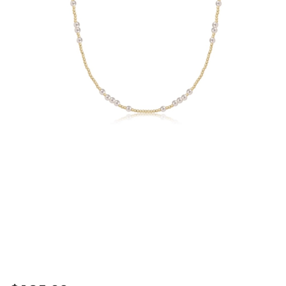 E Newton pearl and gold necklace